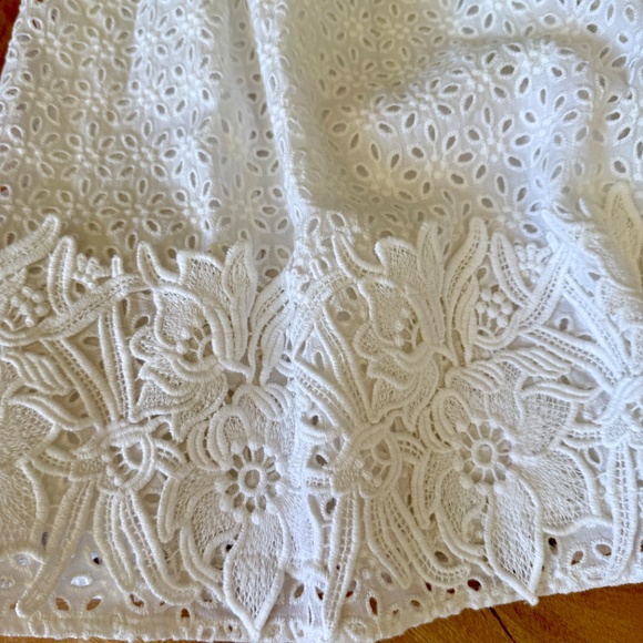 Draper James x Net-a-Porter White Eyelet Midi Shirt Dress with embroidery, 2 - Picture 4 of 6